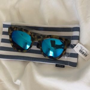 J Crew Sunglasses cabana oversized caramel azure
